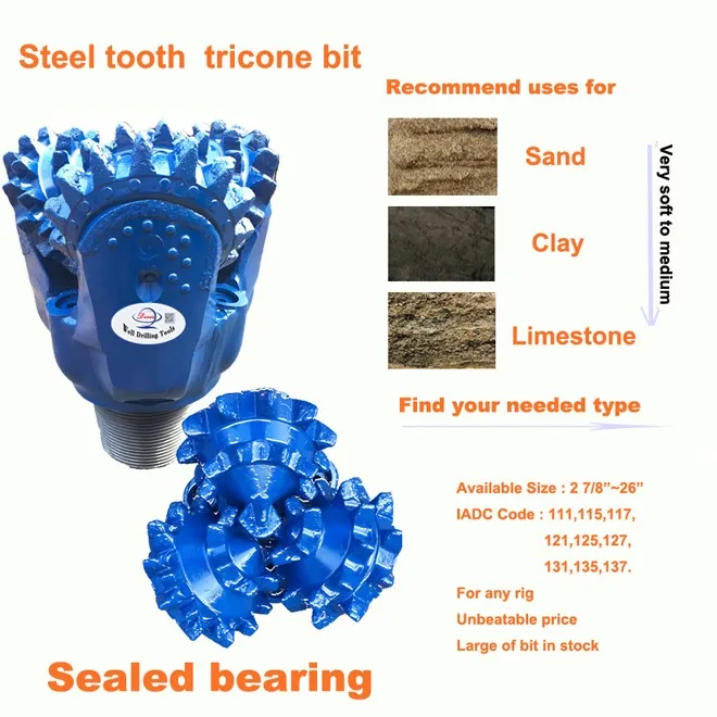 Steel-tooth-tricone-bit-