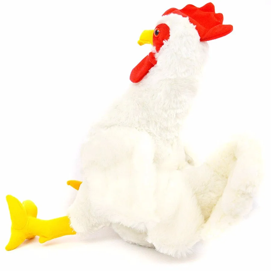 D870 Life Size Large Chicken Stuffed Animal Plush Rooster Hen White
