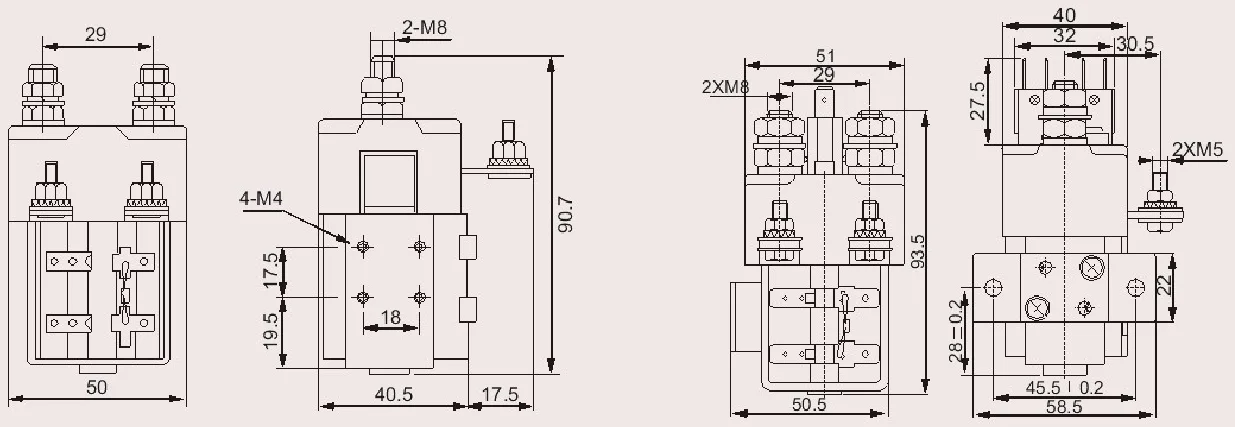 SW201 Albright replacement SPDT 100A 200A 12V 24V 36V 48V Relay Electric Vehicle Golf Cart Pallet Truck Forklift DC Contactor