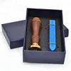 Wax stamp with wax seal stick blue sealing box set