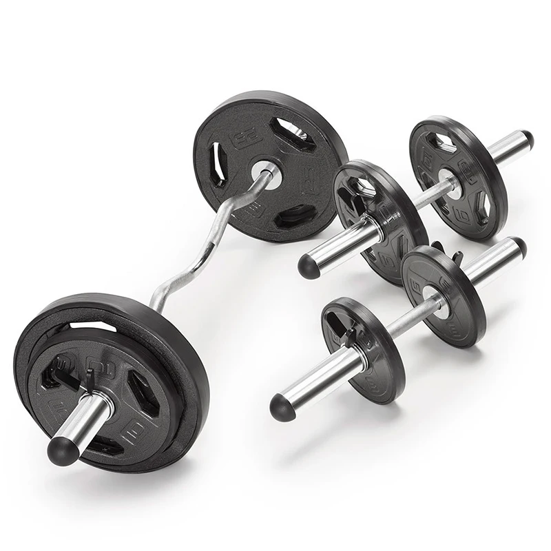 China factory exercise equipment durable fitness weightlifting barbell bar set for sale