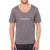 Basic T Shirt Mens Wide Neck T Shirt With Custom Logo