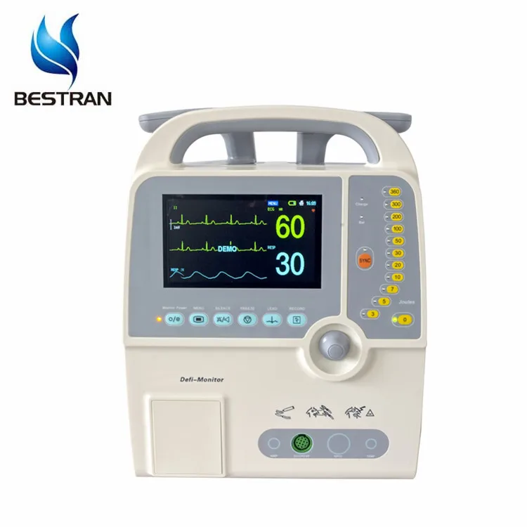 BT-8000C Cheap medical Biphasic Automated External Defibrillator AED defibrillator With Monitor price