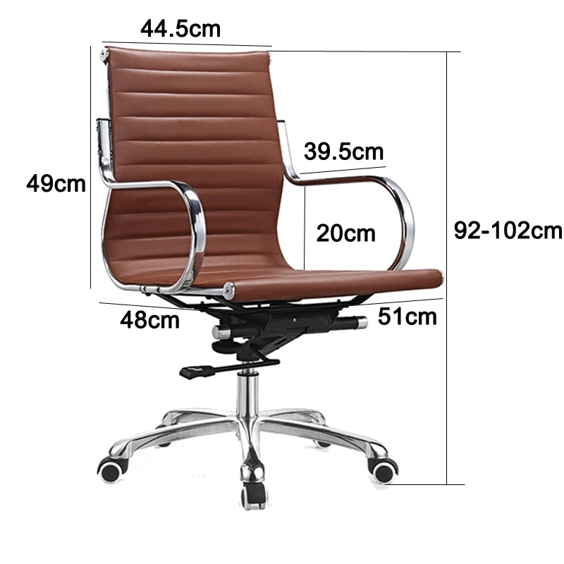 High ribbed back luxury synthetic leather executive chair specification