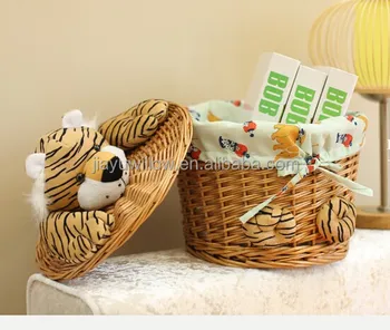 Hot Wicker Basket For Children Storage With Lid Hot Wicker Basket For Children Storage With Lid Toy Home Decoration