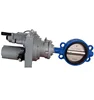 Modulating direct mounted motorized 10" 4inch Wafer butterfly air control valve with electric actuator
