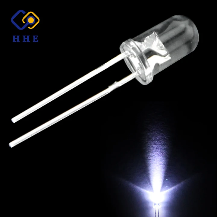 ultra bright 5mm white 6500k led diode for sale