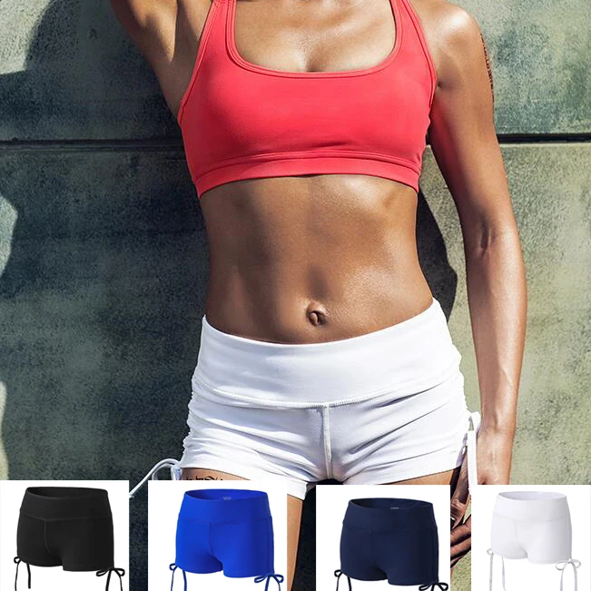 Oem Service White Breathable Waterproof Womens Sports Athletic Shorts