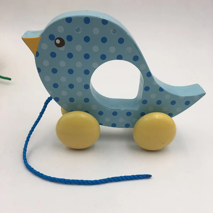 Baby Cute Bird Rocking Wooden Pull Along Penguins Toys Buy Pulling