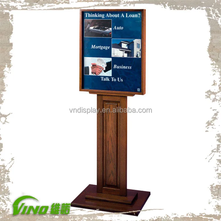 Oak Sign Stand,Caution Board,Wooden Sign Stand,Free Standing Notice