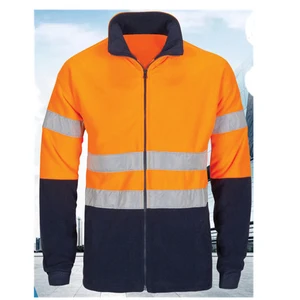 Hi Viz Safety Fleece Jacket Warm Mens Lined Work Coat Workwear Uniform Orange GO/RT 3279 Hi Viz Safety Fleece Jacket Warm Mens Lined Work Coat Workwear Uniform Orange GO/RT 3279