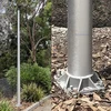 Custom single arm tapered aluminum/stainless steel light pole base plate