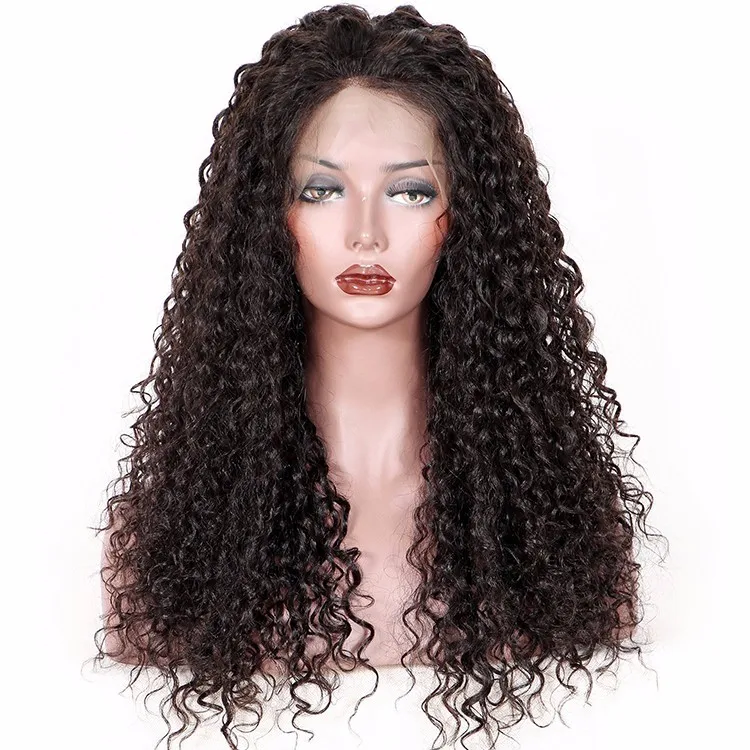 5 Star Raw Remy Brazilian Women's Human Hair Full Lace Wigs With Bangs ...