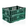 Folding plastic square storage stacking basket with holes
