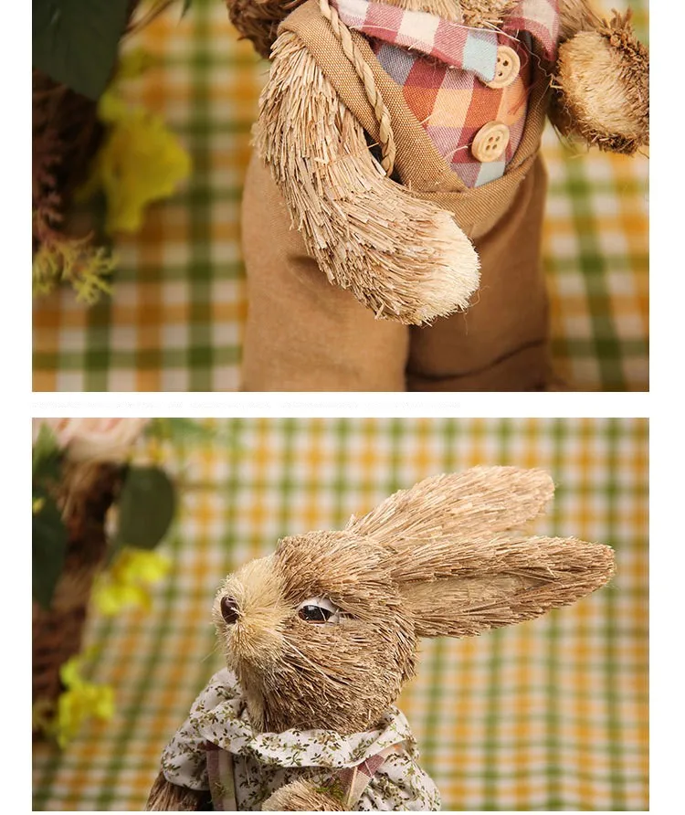 Manual Straw Decorative Easter Rabbit Gift Buy Easter Rabbit,Rabbit