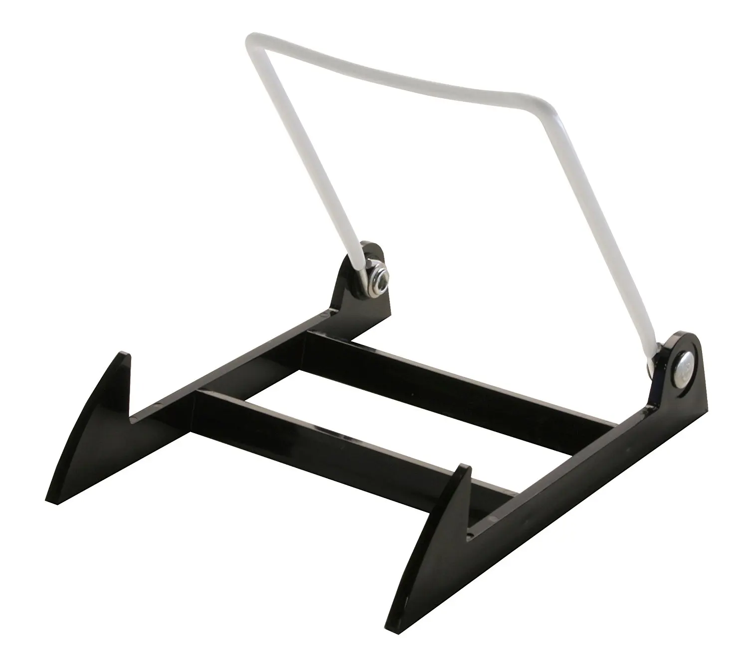 12 Gibson Holders 2PLBW Adjustable Wire & Acrylic Easels-4" W x 4.75" H with 4.5" ledge, White/Black