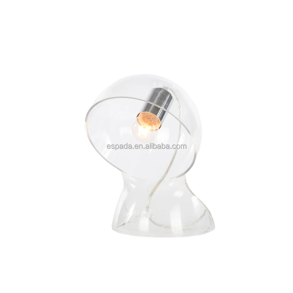 Moderne transparent en plastique dalu table lampe