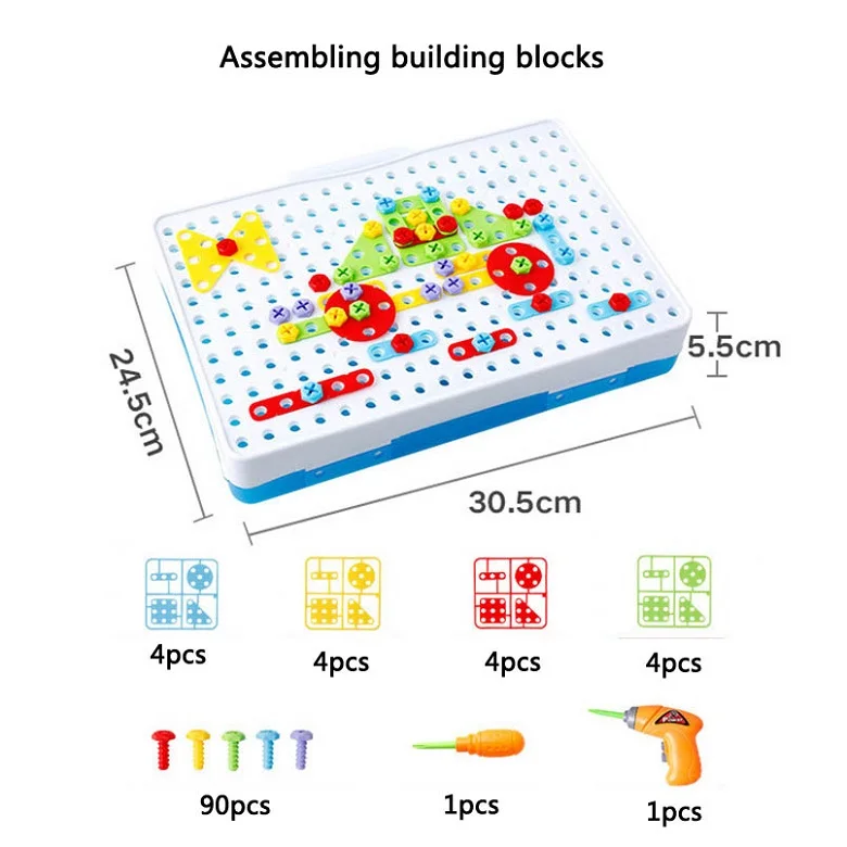 Educational toys for toddlers Electric screw drill Puzzle Assembled Blocks Creative development STEM toys for Kid Jigsaw Puzzles.jpg