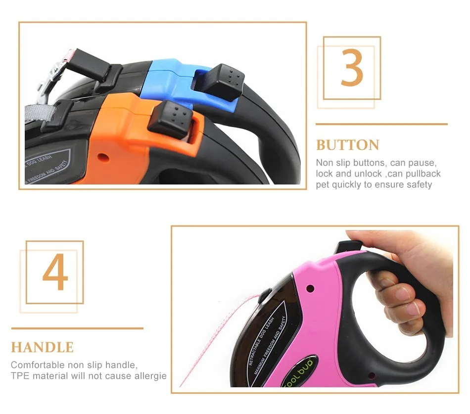 Super Quality New Customized Pet Leash Auto Dog Retractable Leash Buy