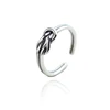 fashion open knot silver 925 finger ring