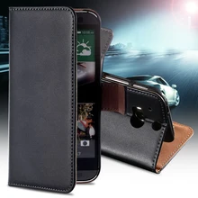 Top Quality Genuine Leather Case For HTC One M8 Mobile Phone Bag Wallet Stand With Card Holder Cover For HTC One M 8