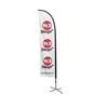 High quality customized sizes mini feather beach flag with aluminum pole