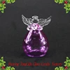 Stained glass angel figurines with wings hanging christmas tree decoration