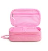 Wholesale Waffle Weave Portable Toiletry Cosmetic Bag, Multi function Black Travel Make Up Case Zipper Brush Bags