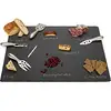 Traditional Black Japanese Slate cheese board marble kitchen tray tableware rectangle 20x40cm