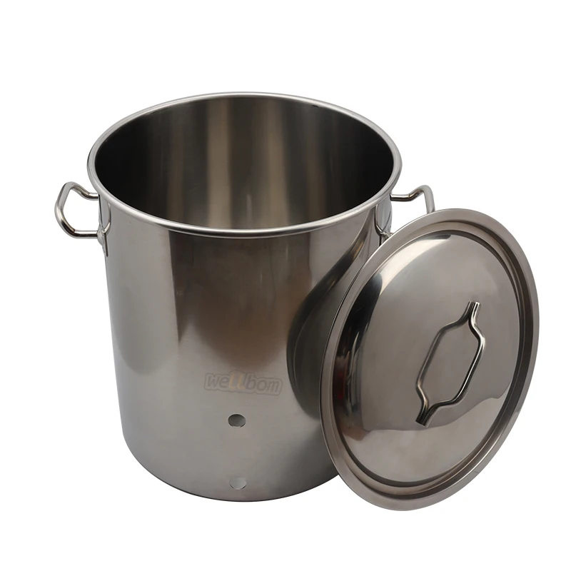 Stainless Steel Beer Brew Kettle Heavy Duty Brewing Pot 30l/40l/50l/60l