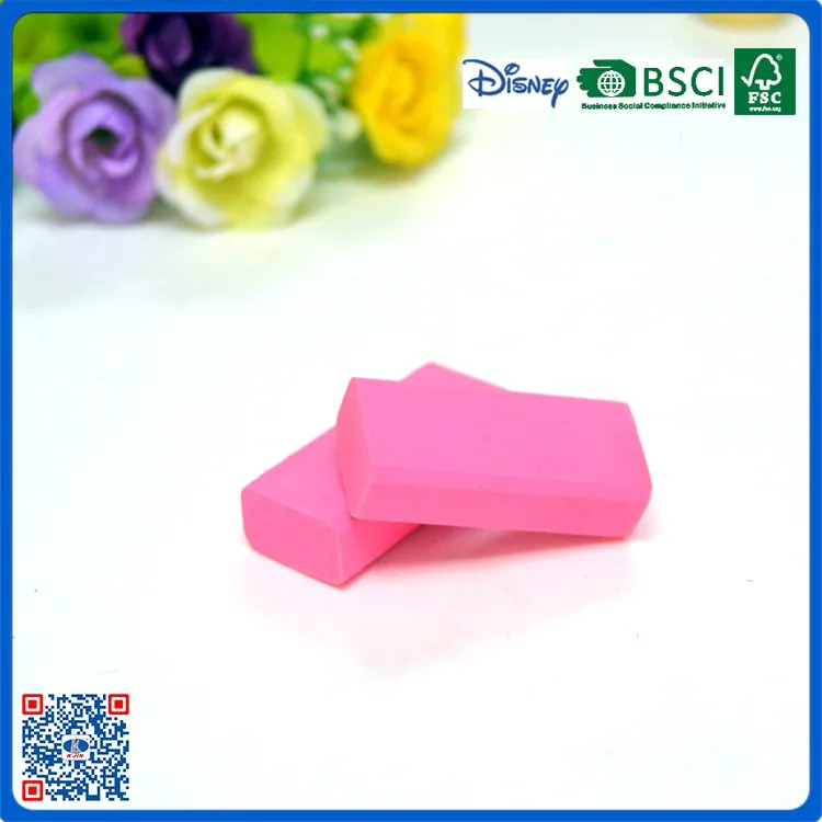 2016 School Supplies Pink Eraser Square Shape Ballpoint Pen Eraser