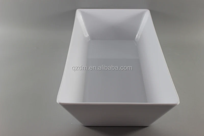 White Melamine Holder Plastic Square Tray Tableware