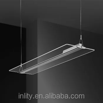 36W Clear Panel Led Light,Suspended Mounted Office Panel Light,4000K Ultra Panel Pendant Light
