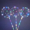 Wedding Decoration Mini LED Light Up Bobo Balloons With Stick And Holder
