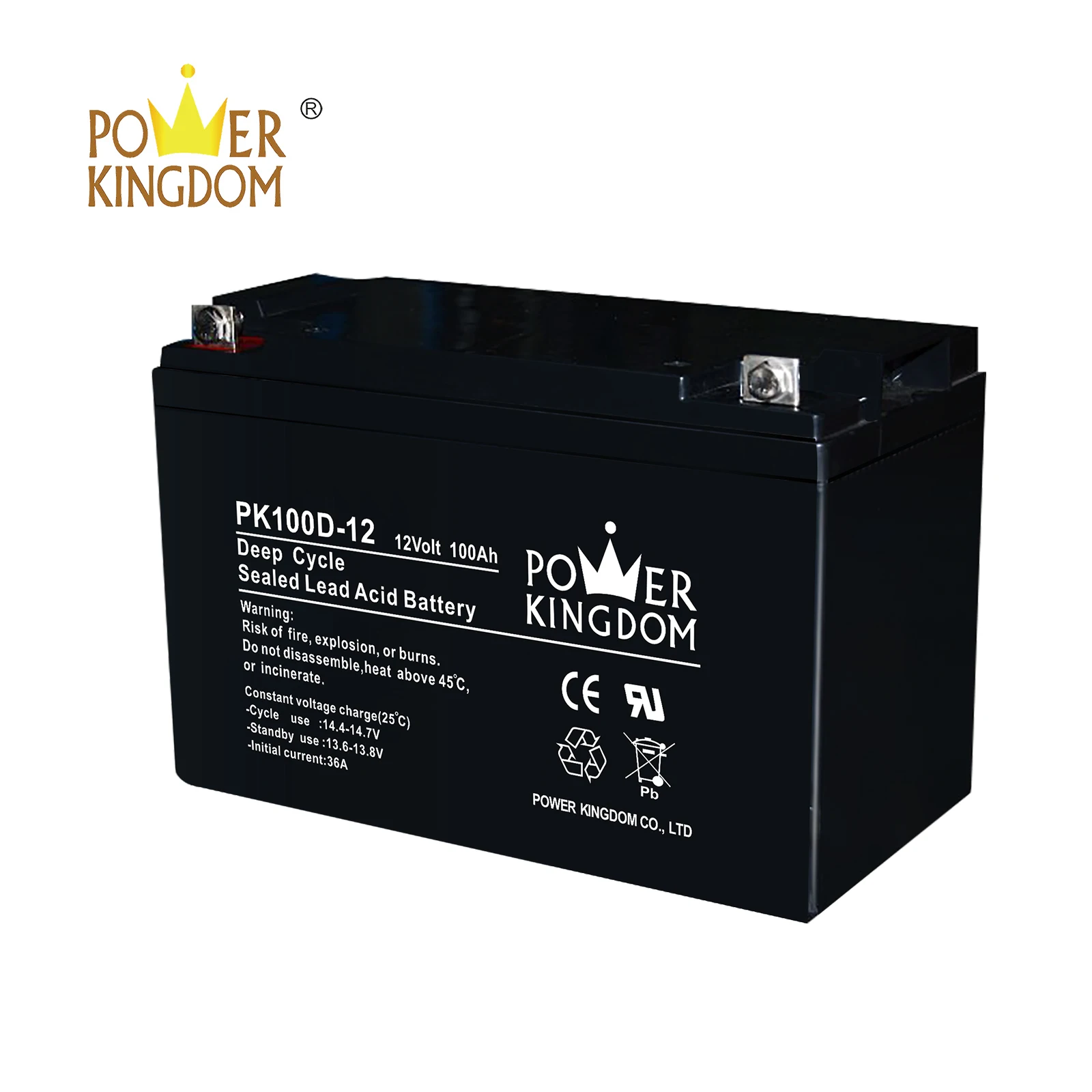 Power Kingdom cycle 120ah agm battery company