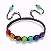 Healing Reiki Gem Stone 7 Chakra Matte Agate Stone Lava Stone Bracelet