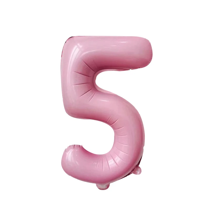 pink number balloons