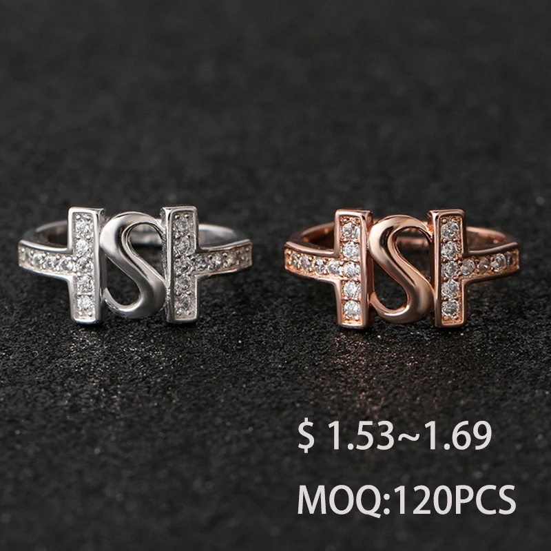White Gold Diamond Letter S Initial Ring 1/20ctw | REEDS Jewelers