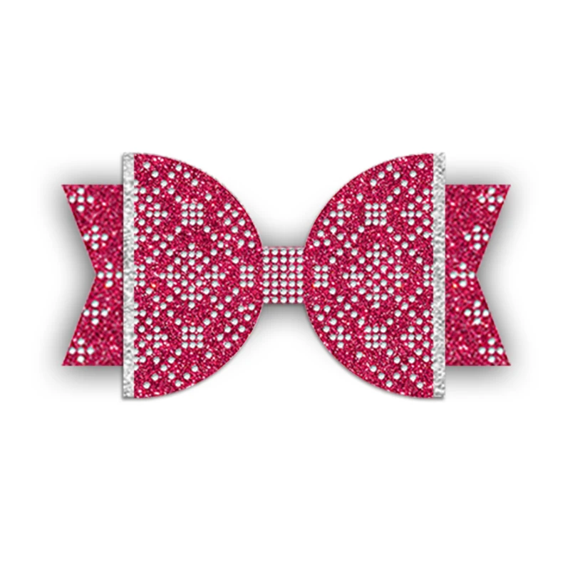 Custom Glitter Dolly Bow Rhinestone Transfer Template For Wholesale 