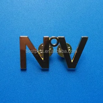 letters n v badge lapel pins customize different letter buy letter pins