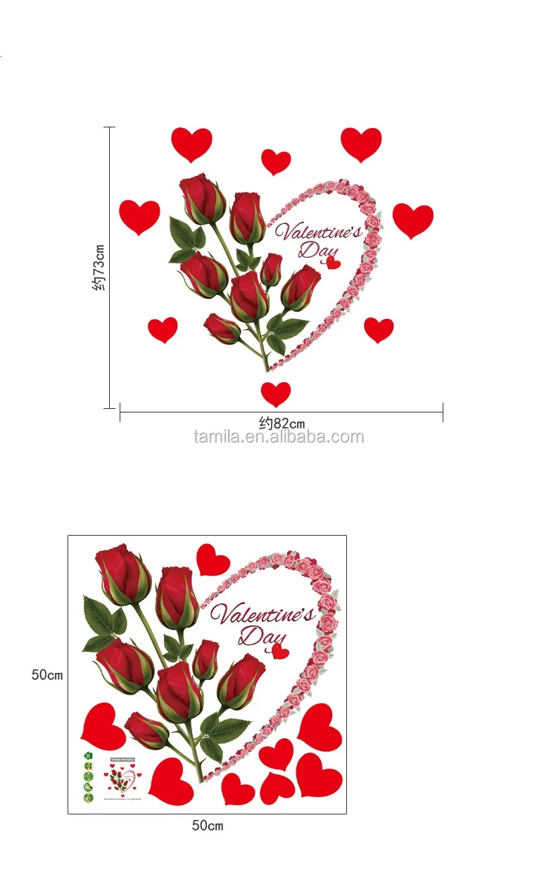 Hari Valentine Valentines Day Jendela Dinding Decals Sticker