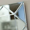Simple square with triangle framed decorative wall mirror