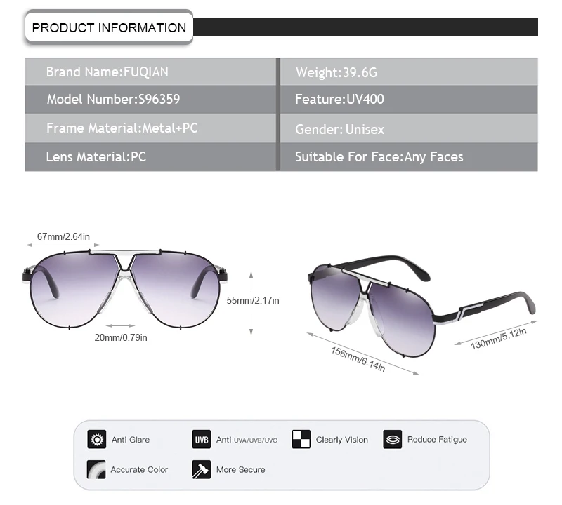 High Quality Round Frame Pilot Driving Women Designer Men Sunglasses