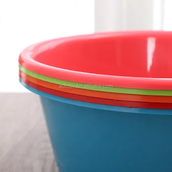 round plastic wash tub