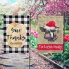 12*18 Inch Monogram Decorative Christmas Plaid Yard Garden Flag