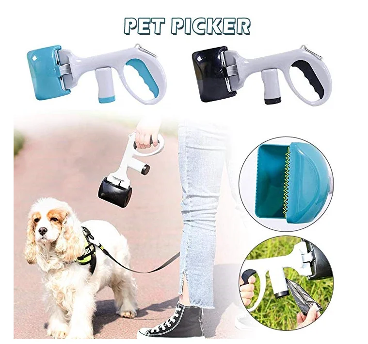 New Design Pet Portable 2in1 Pooper Scooper With Waste Bag Long