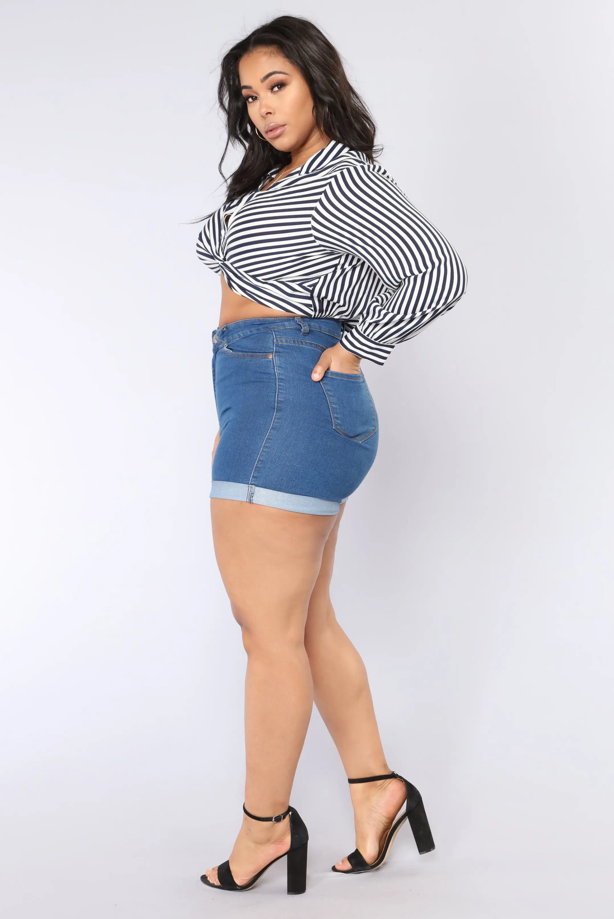 Sexy Skinny Turn Up Hot Short Denim Jeans For Fat Girls - Buy Hot Short ...