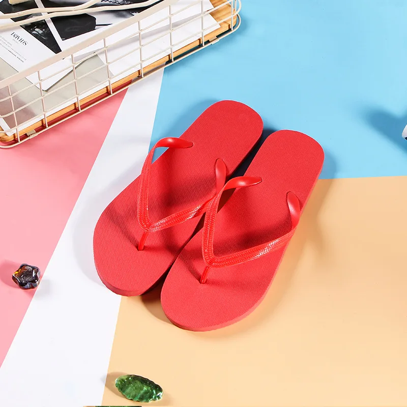 wholesale custom women wedding flip flops beach slippers eva rubber cheap black flip-flops for ladies