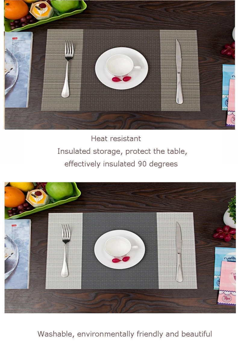 4 piece Japanese style cloth Western food pad Nordic table mat insulation anti hot pot pad bowl mat household PVC