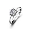 1CT Diameter 6.5mm Center DEF Moissanite Solitaire 18K White Gold Ring Jewelry